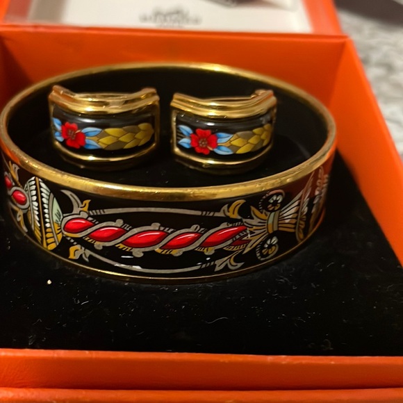 Authentic SOLD ! Gorgeous HERMES paris vintage beautiful Enamel  Bracelet - Picture 4 of 5